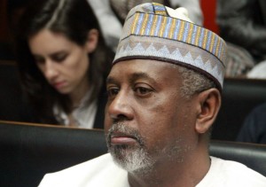 Former National Security Adviser, Sambo Dasuki, at the Federal High Court, Abuja on Monday, February 8, 2016 