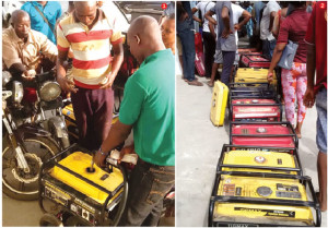 A-fuel-attendant-dispenses-fuel-into-a-generator-1-another-line-of-generators-at-a-filling-station-2-in-Lagos...-on-Thursday