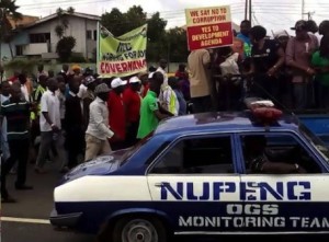  NUPENG protest