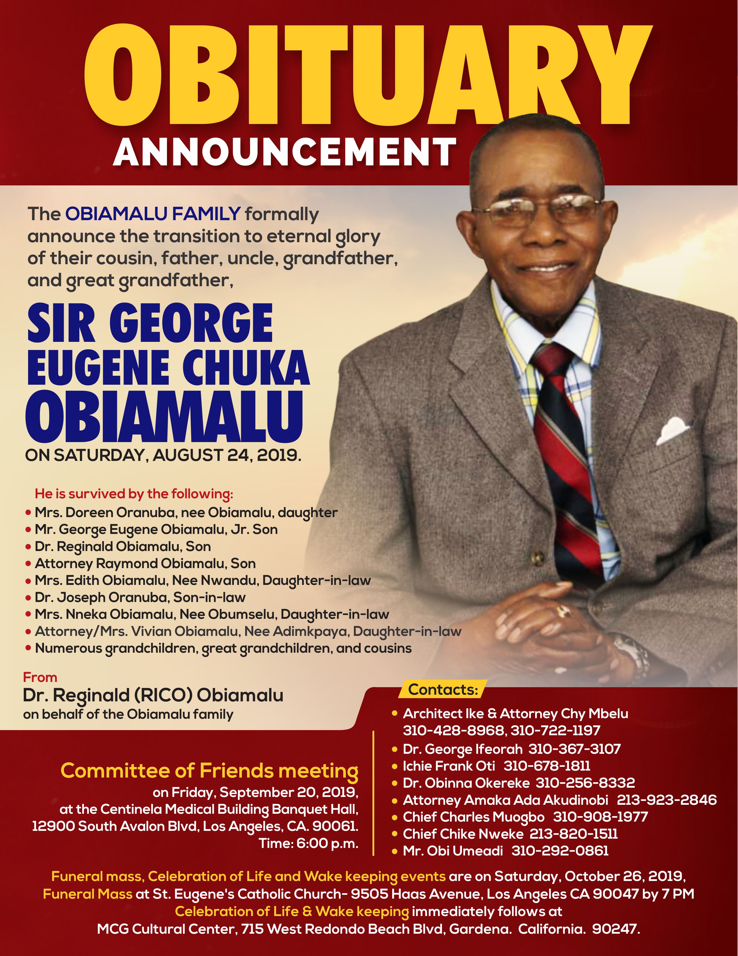 Sir George Eugene Chuka Obiamalu - LifeAndTimes News