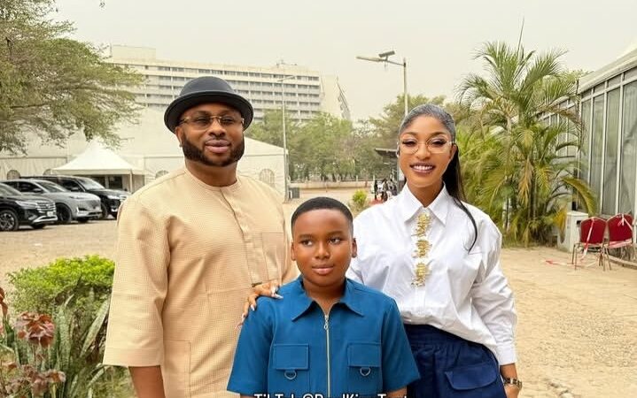 Tonto Dikeh’s Son, Andre Finally Adopts Father, Olakunle Churchill’s Surname