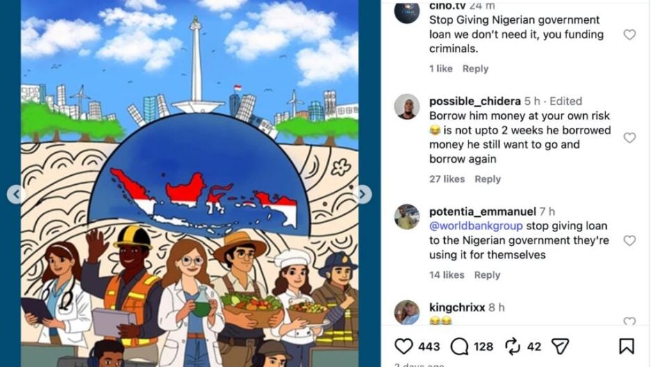 World Bank restricts comments on Instagram after Nigerians appeal to halt loans to FG