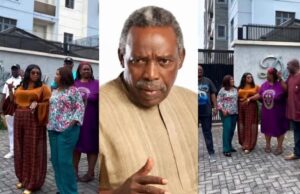 Nollywood actors pay condolence visit to late Olu Jacobs’ family (Video)
