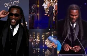 Burna Boy presents Socrates Award to Bukayo Saka at the 2026 Ballon d’Or ceremony